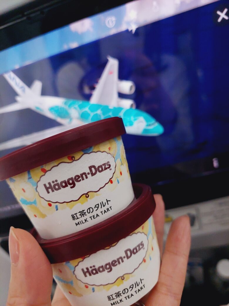 フライングホヌ　機内食　ハーゲンダッツ